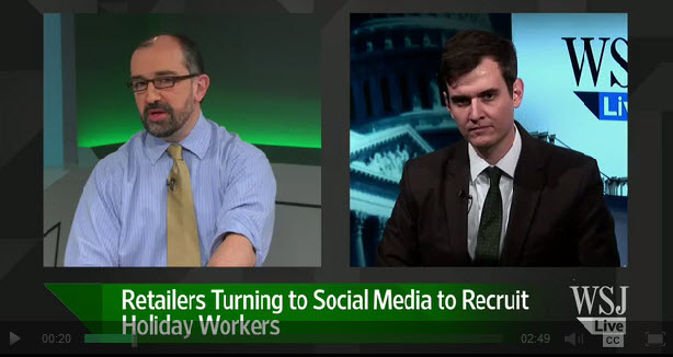 WSJ social media holiday hires video