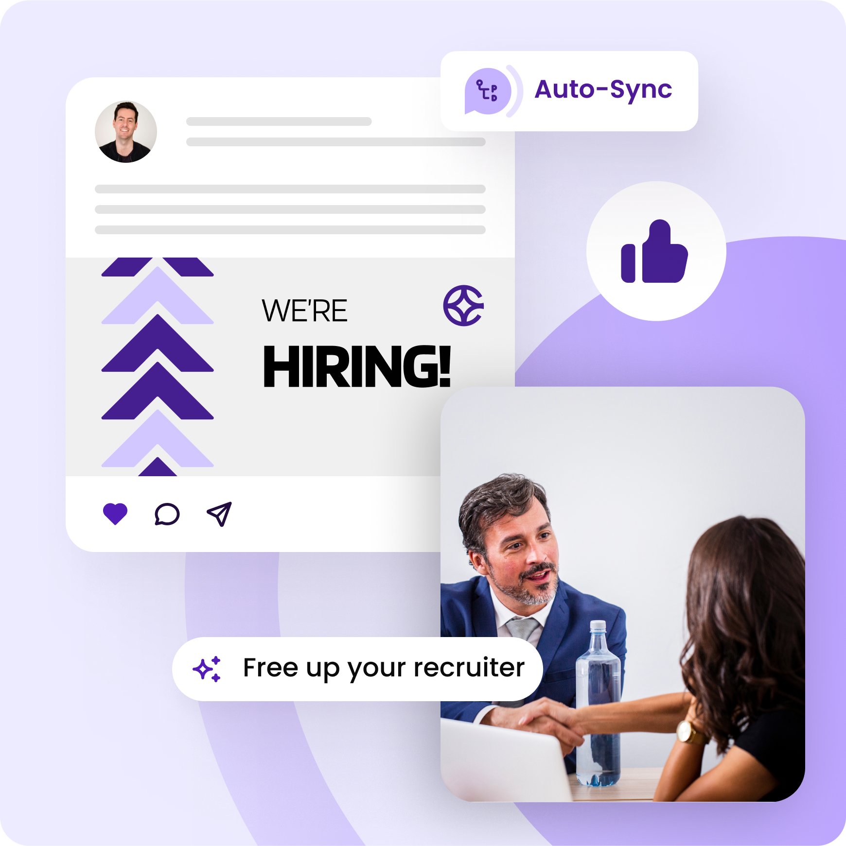 Automate job posts for recruiters Automated recruiter feeds sync ATS job listings with LinkedIn to auto-publish branded job posts so recruiters can focus on hiring