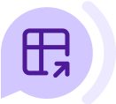 Purple posting grid icon