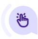 Purple hand click icon