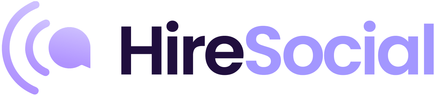HireSocial HireSocial logo, dark purple, stand alone.