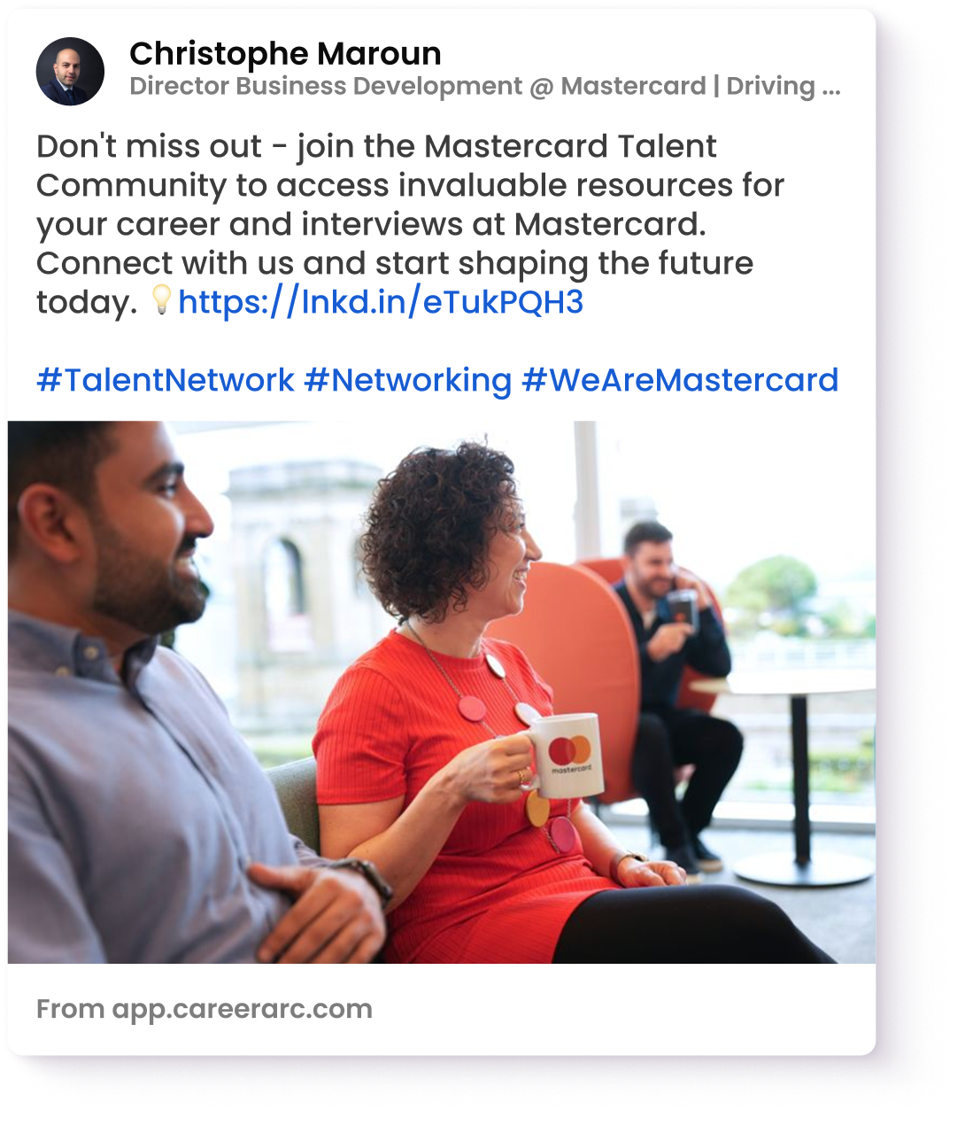 Christophe Maroun, a DBR at Mastercard, speaks to the resources available at Mastercard
