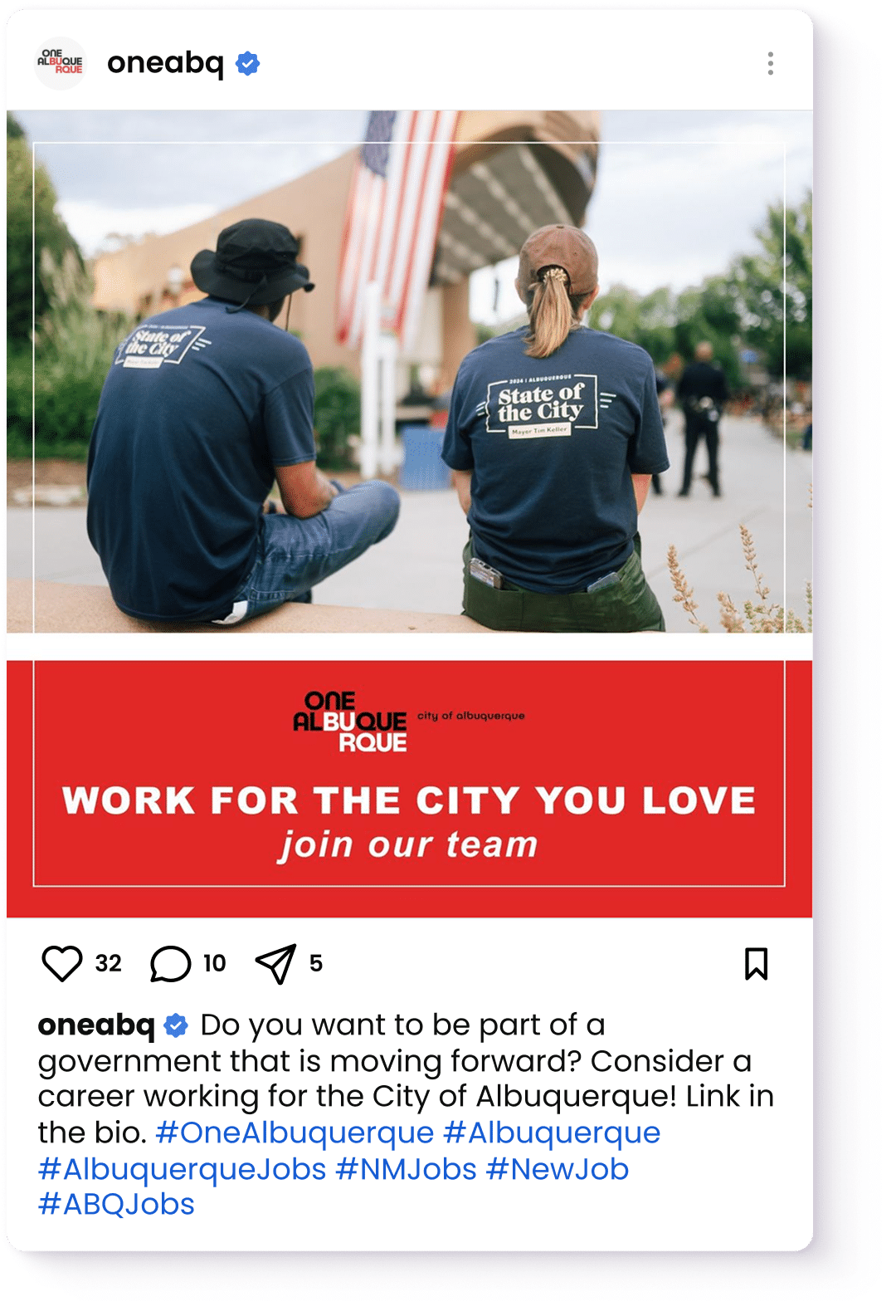 Oneabq screenshot from Instagram