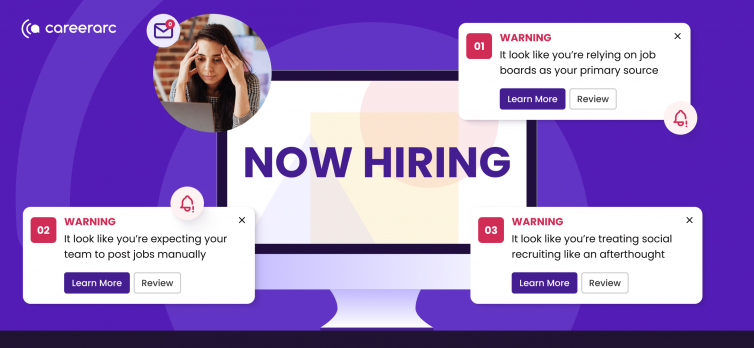 Blog hero image, shows a computer screen with the words "Now Hiring" on them